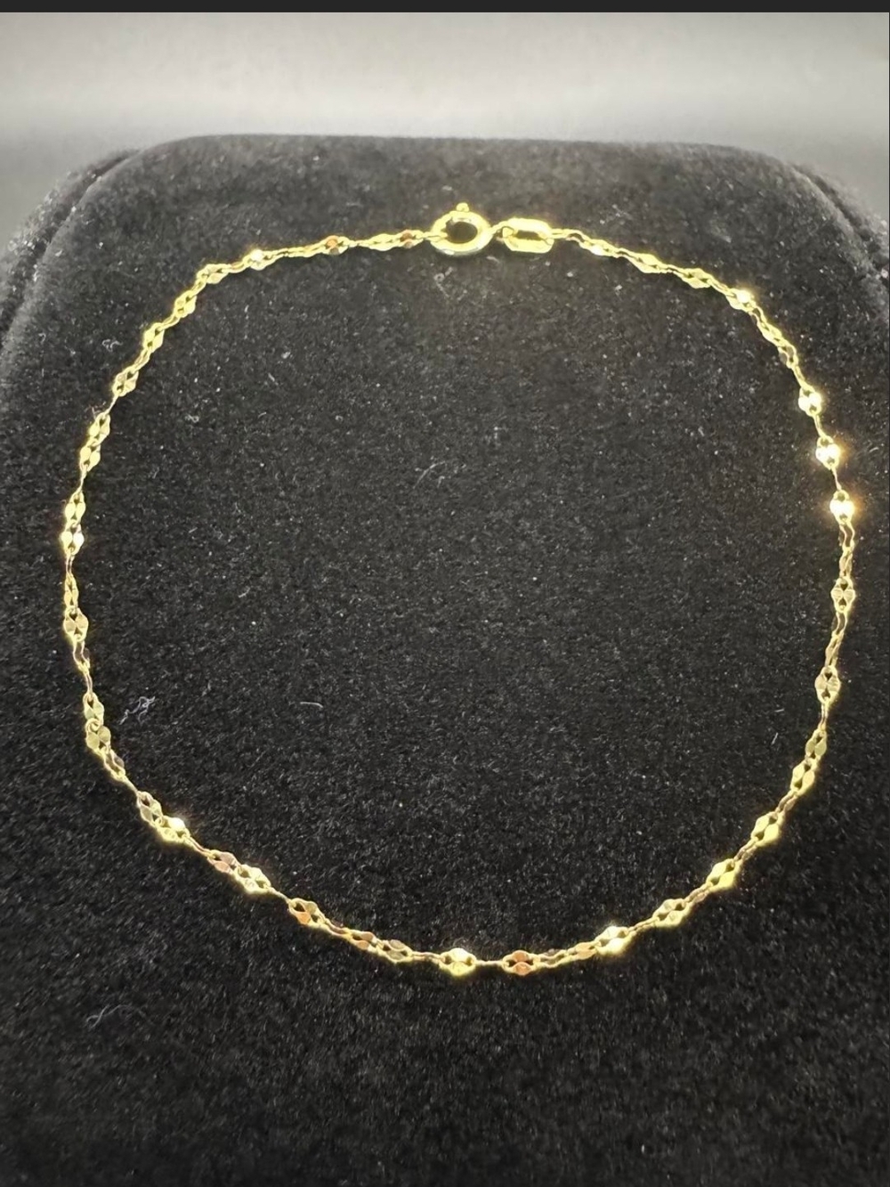 Delicate 10k Italian Gold Twist Chain Bracelet - Women's Jewelry